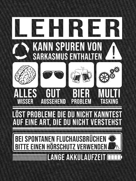 Lehrer Spruch lustig