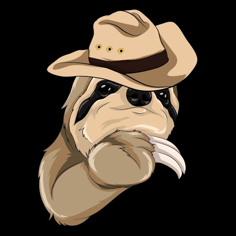 Animal Lover Cowboy Gift Sloth