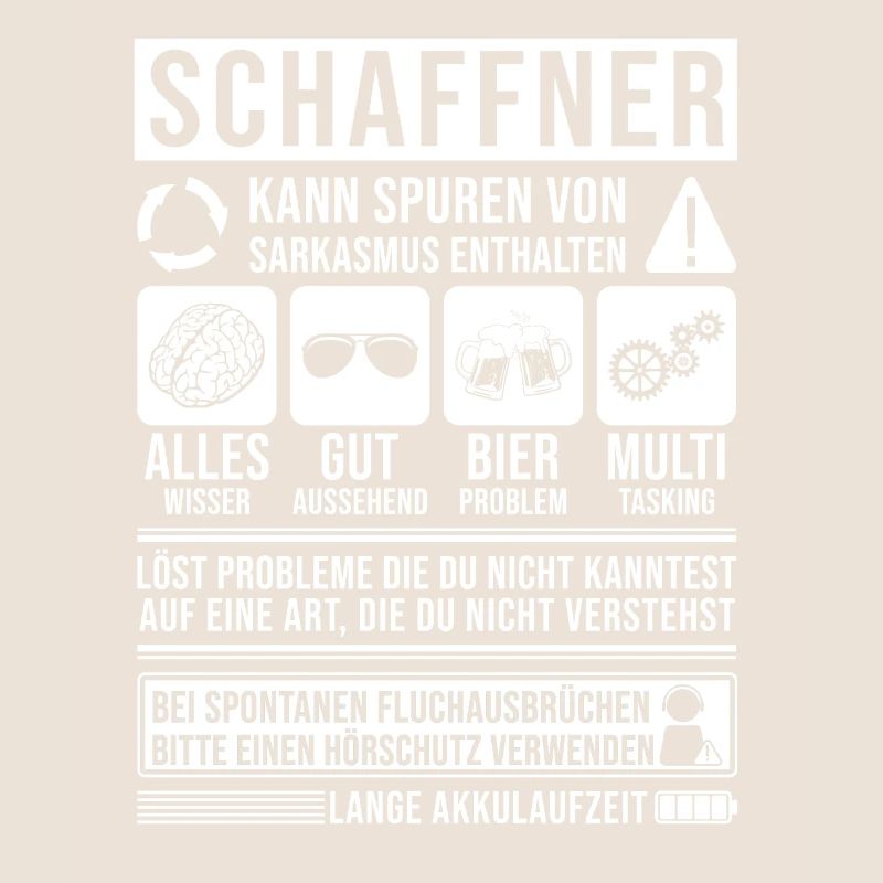 Schaffner Spruch lustig