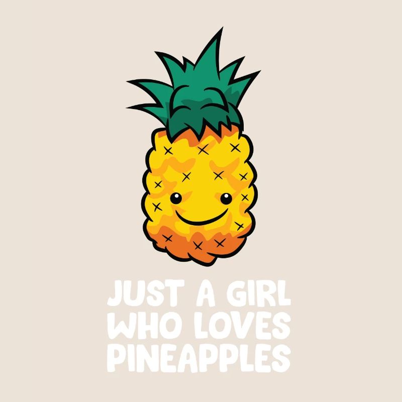Nur ein Mädchen, das Ananas liebt