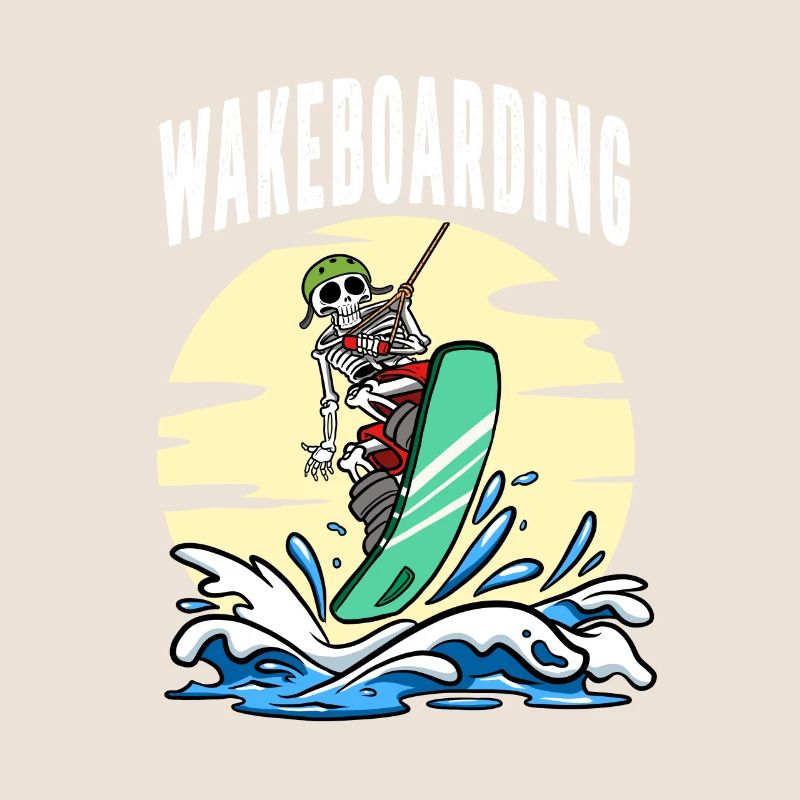 Wakeboarding Skelett Wakeboarder Wakeboard