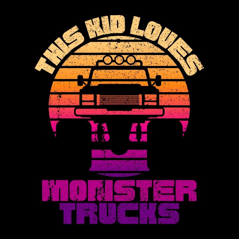 This Kid loves Monster Trucks
