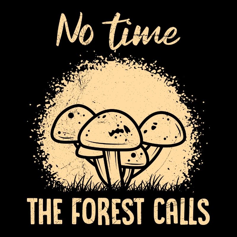 Pas de temps que la forêt appelle les cueilleurs de champignons Cueilleurs de champignons