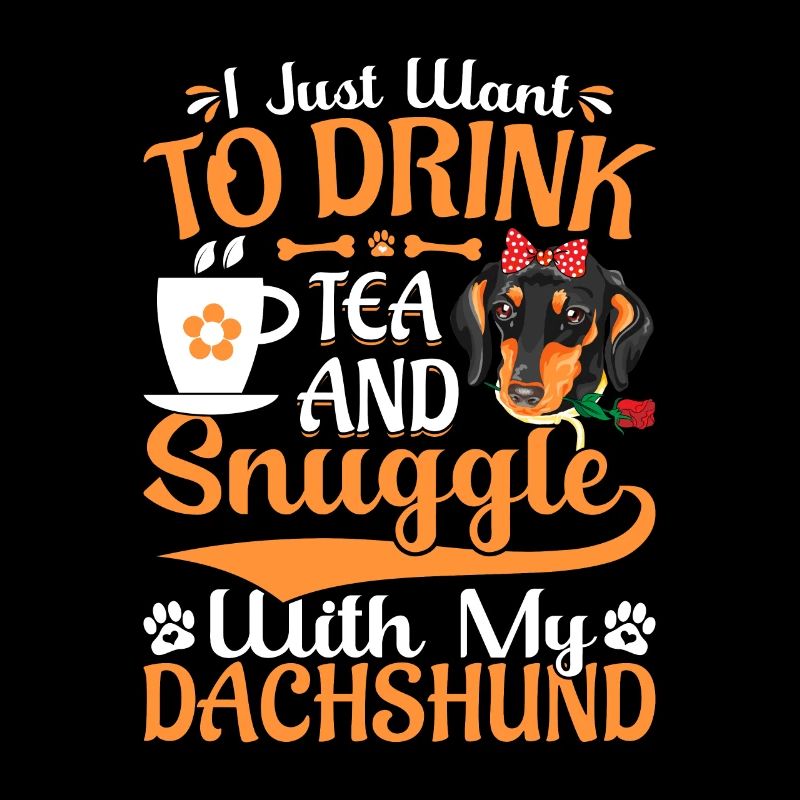 Tee Trinken Und Kuscheln Mit Dackel