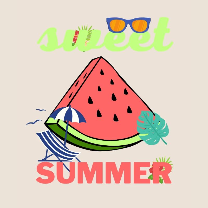 Sweet Summer été pastèque plage soleil cool