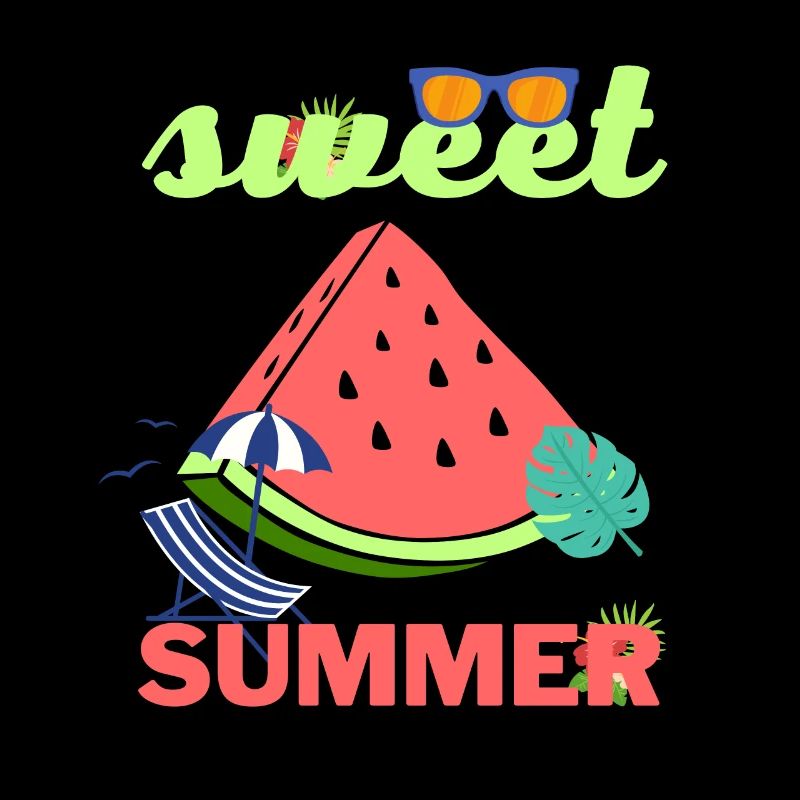 Sweet Summer été pastèque plage soleil cool