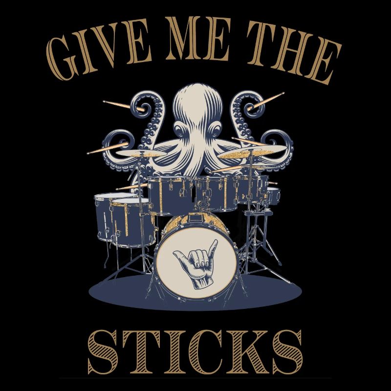 Give me the Sticks Drummer Octopus