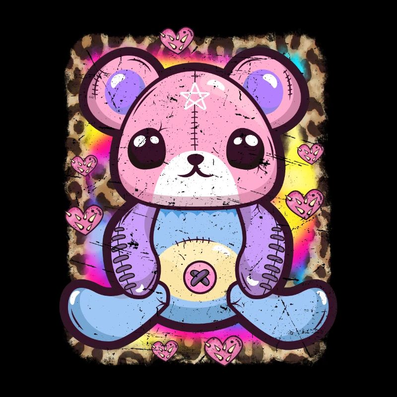 Kawaii Goth Teddy Bear