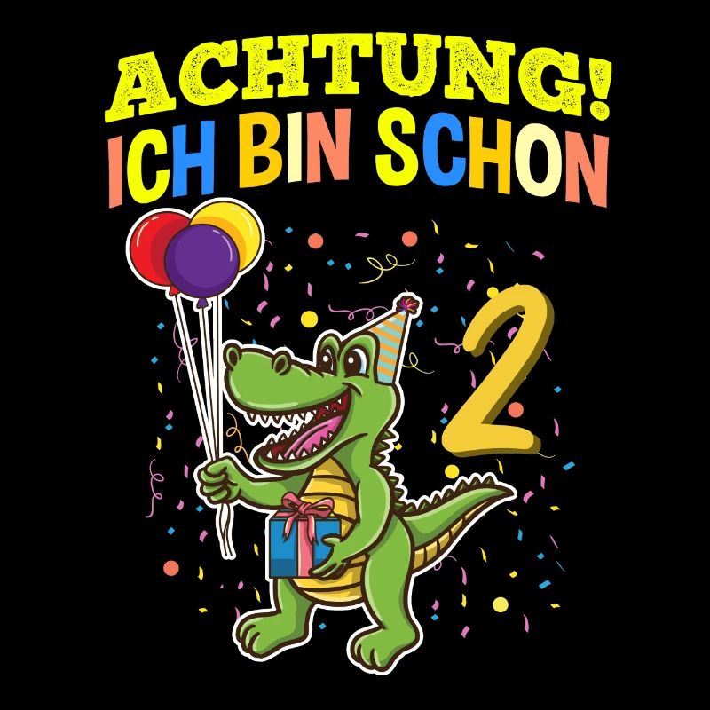 Achtung Ich Bin Schon 2 Geburtstag Alligator