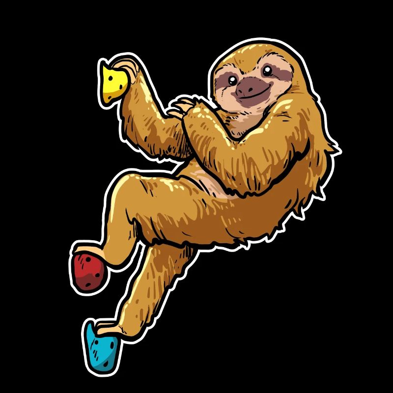 Funny Climber Rock Climbing Bouldering Sloth