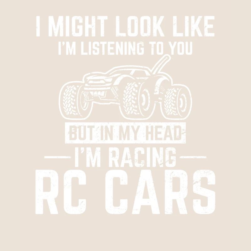 Dans ma tête, je fais de la course de voitures RC drôle télécommande