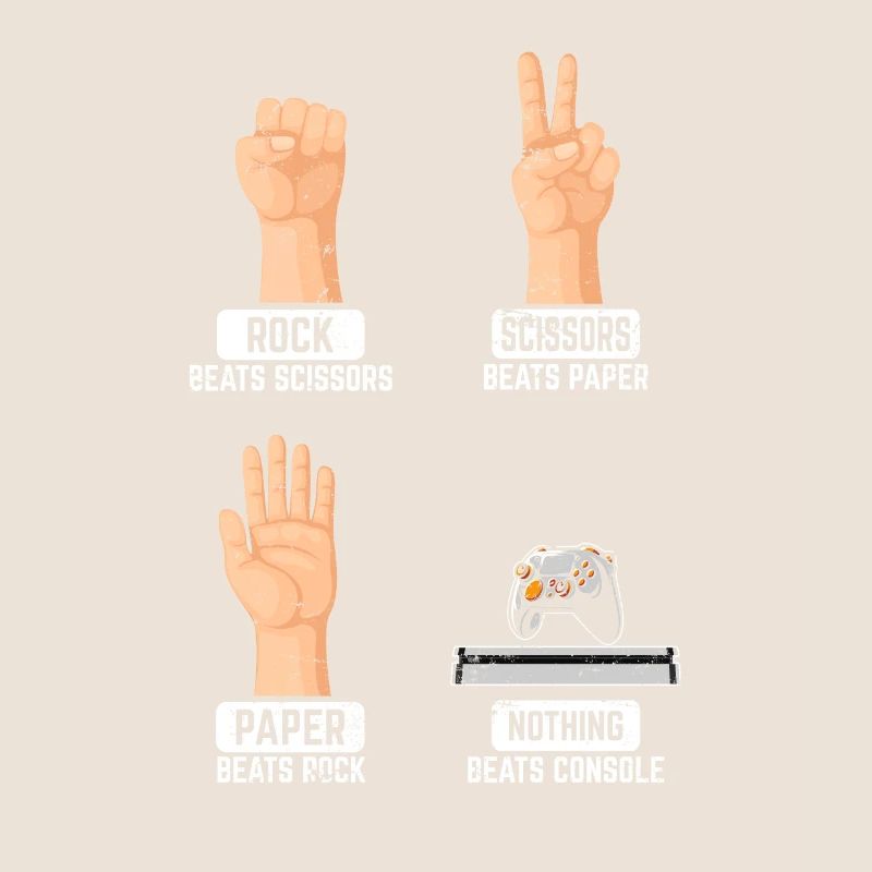 Rock Paper Scissors Nothing Beats Console PC Funny
