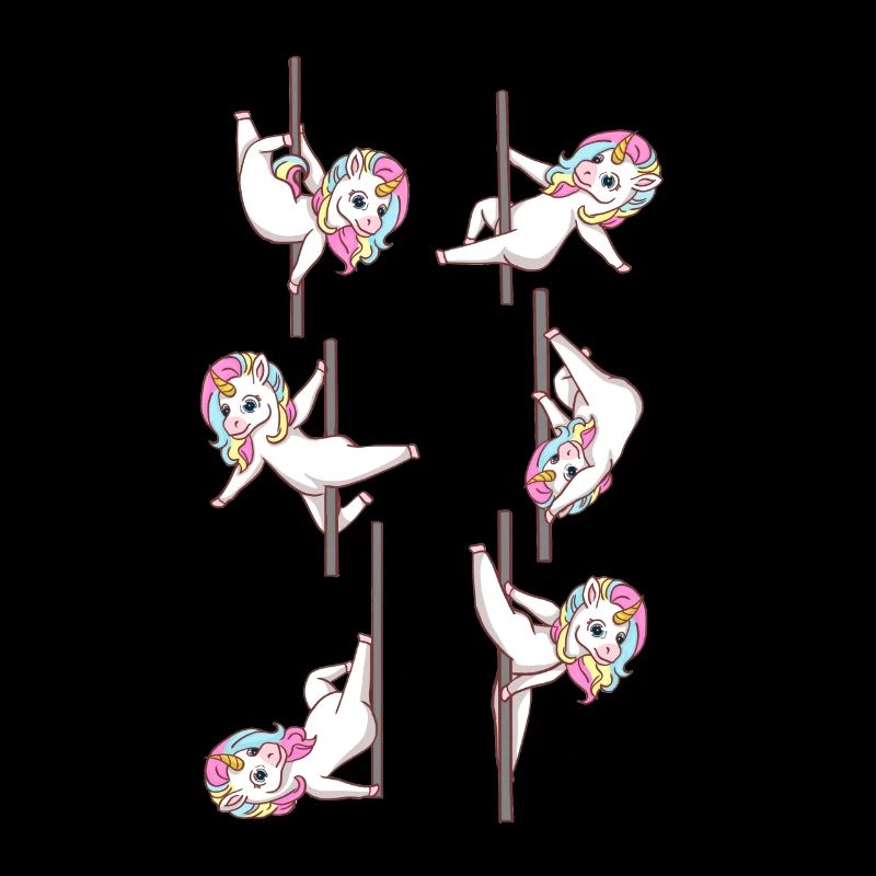 Cute Unicorns Pole Dancing Funny Pole Dance Lover
