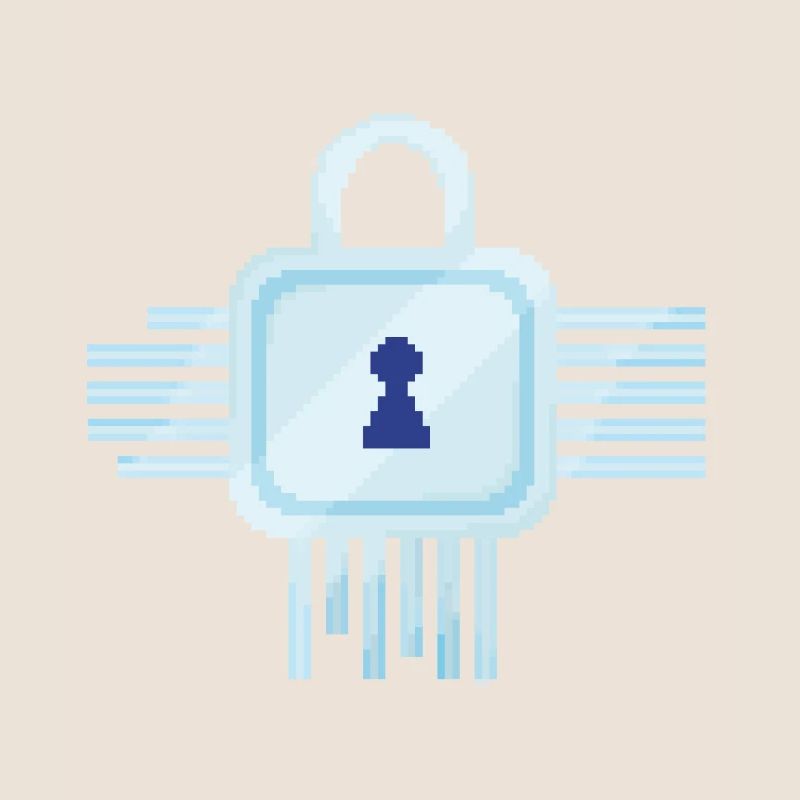 Serrure informatique Retro Pixel