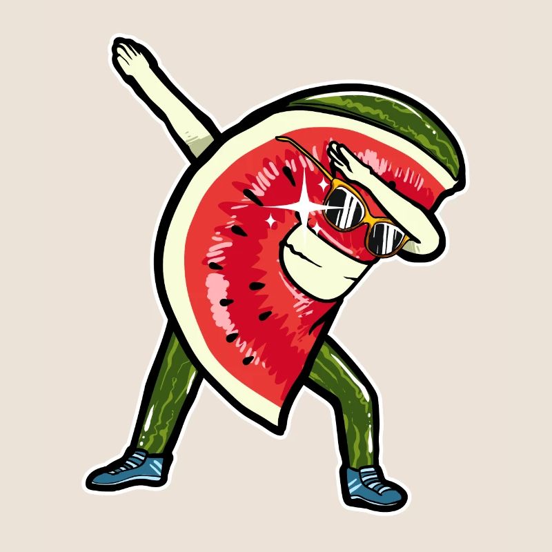 Dabbing Dab Dabbende Pastèque Melon Été