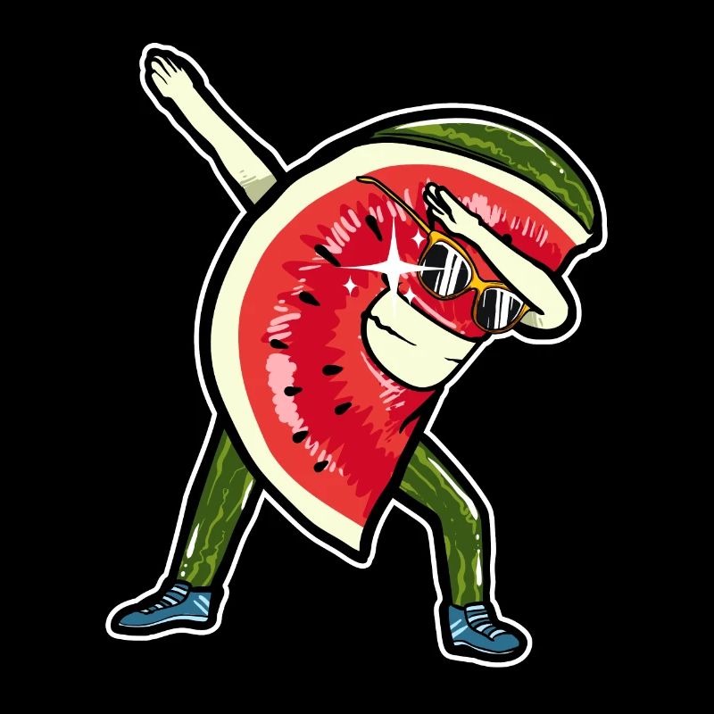 Dabbing Dab Dabbende Wassermelone Melone Sommer