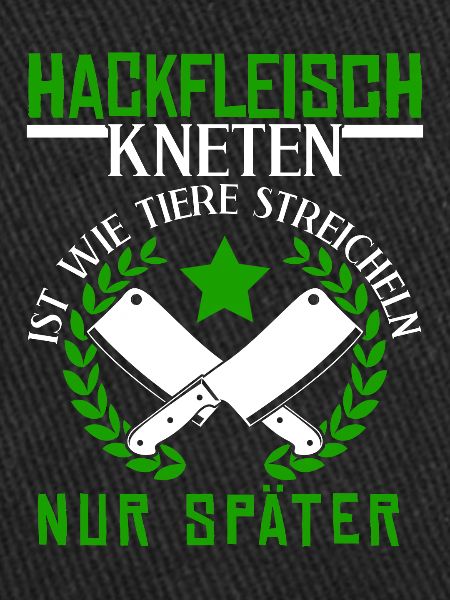Metzger Fleischer Hackfleisch kneten