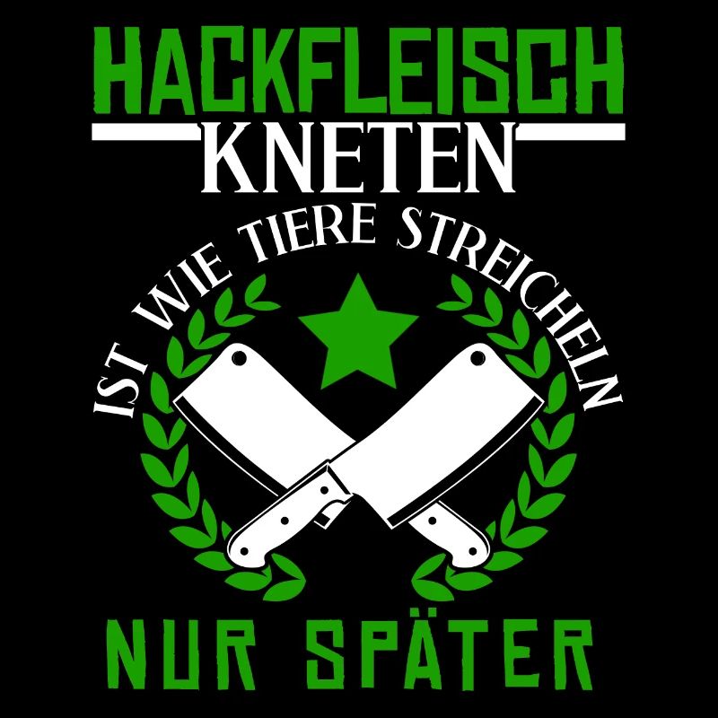 Metzger Fleischer Hackfleisch kneten