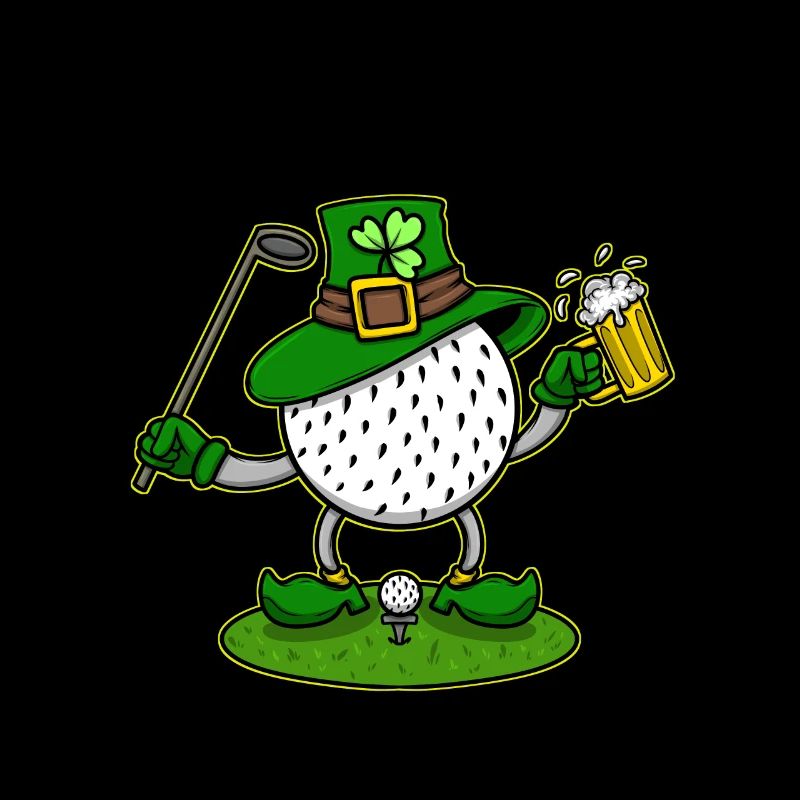 Golf Player Golf avec Aviator Cap Golf Court