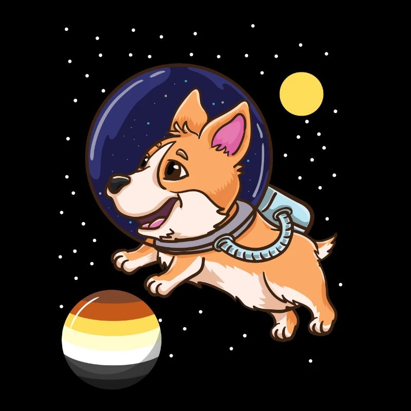Corgi Astronaute Gay Bear Pride