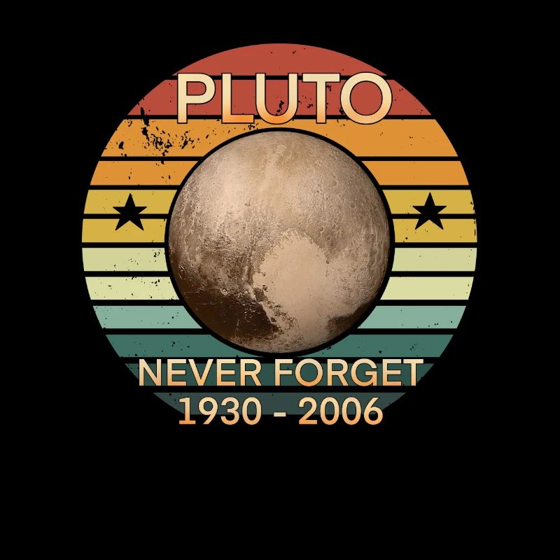 N’oubliez jamais Pluto Retro Style Funny Space,