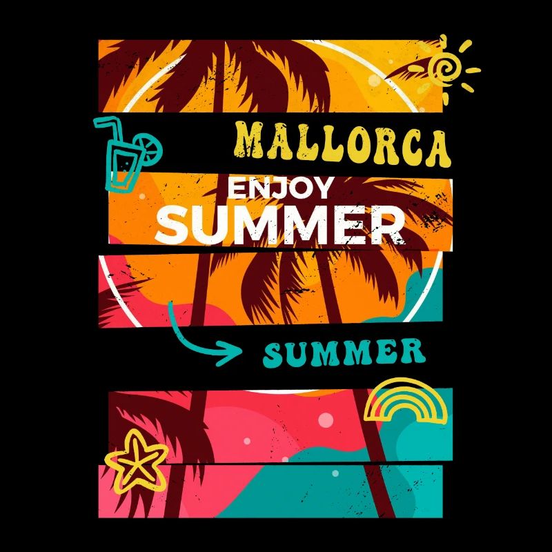 Mallorca Summer Sun Beach Sea Palms Holiday