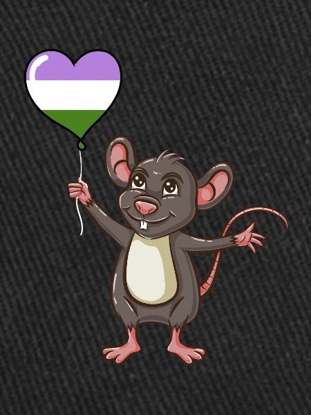 Mouse Heart Balloon Genderqueer Pride