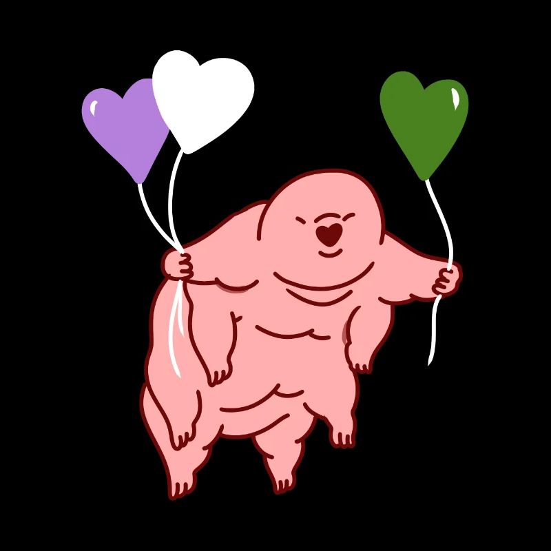 Tardigrade Heart Balloon Genderqueer Pride