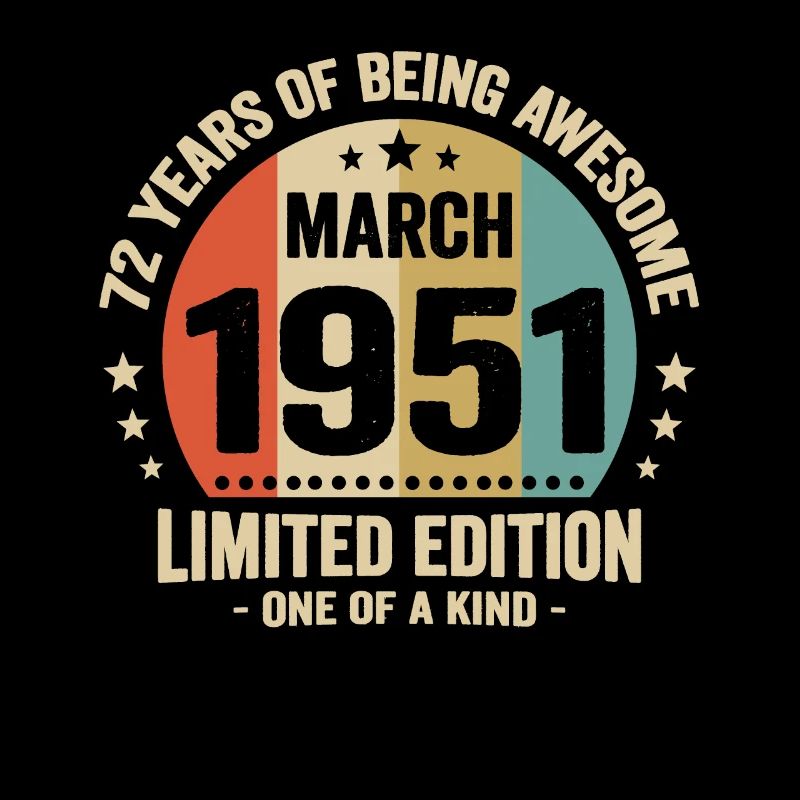 Anniversaire Vintage Idée Cadeau Mars 72