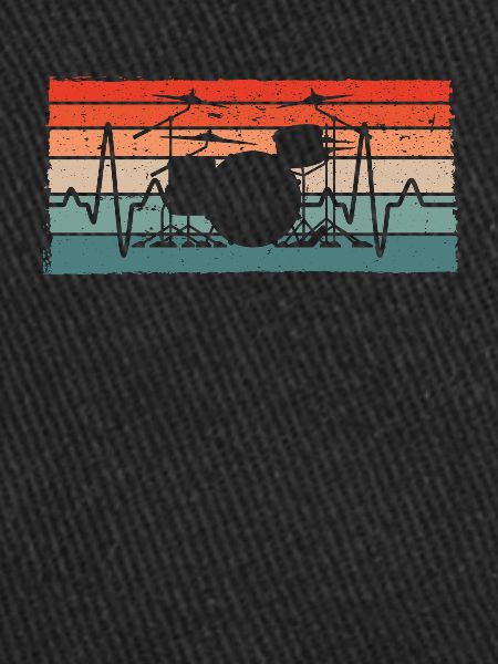 Retro Drummer Heartbeat Drummer