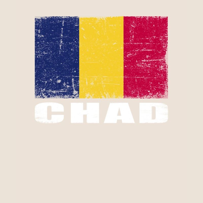 Drapeau du Tchad Grunge Drapeau du Tchad