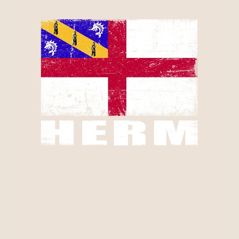 Drapeau Herm Grunge Drapeau Herm