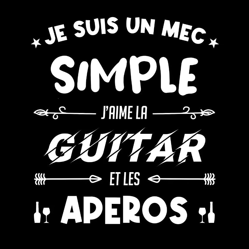 je suis un mec simple Guitariste Cadeau