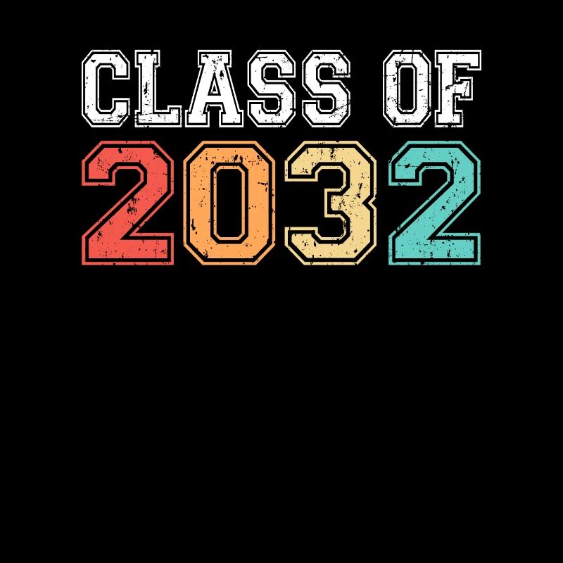 Classe de 2032 Graduation Rétro Vintage