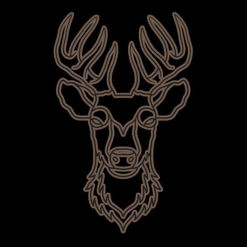 Rothirsch Geweih mit Hirschgeweih