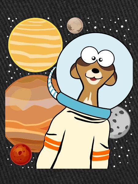 Astronaute suricate dans l’espace