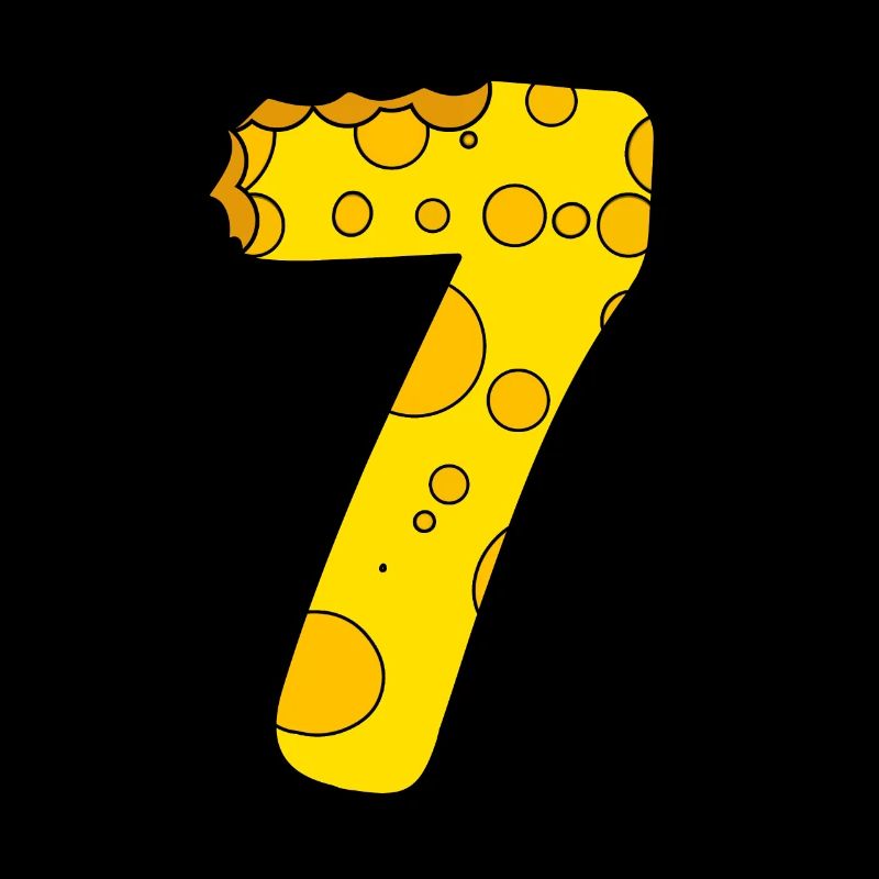 Number 7 Digit Cheese