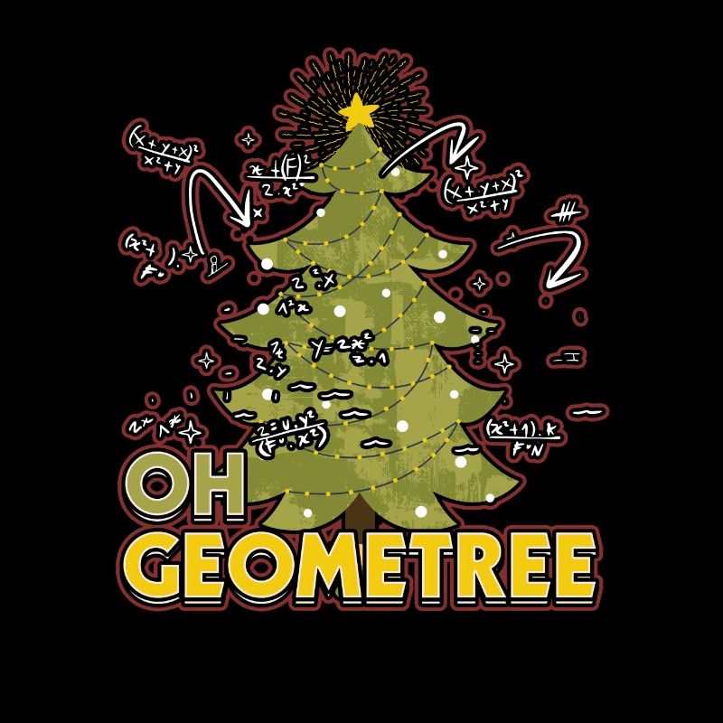 Oh Geometree Xmas Design pour un professeur de mathématiques Math