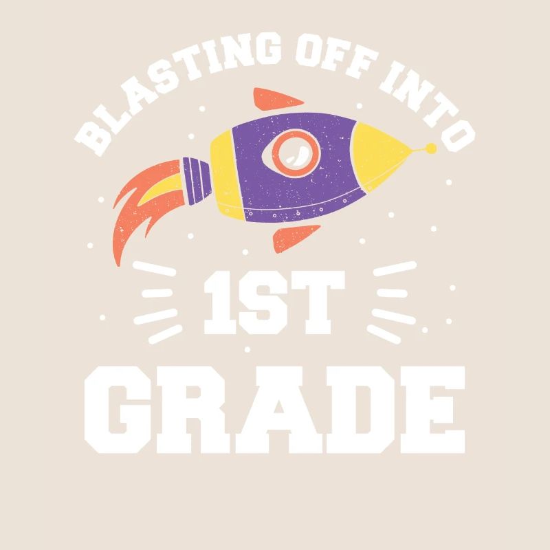 Blasting Off Into 1st Grade Back To School Student