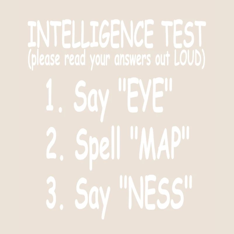 Drôle de test d’intelligence EYE MAP NESS Génial