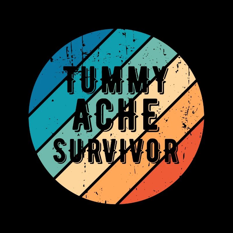 Tummy Ache Survivor Vintage Sunset