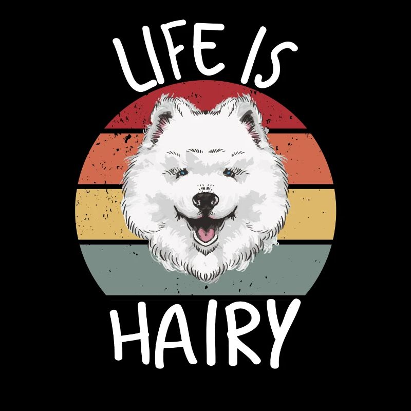 Conception de chien poilu