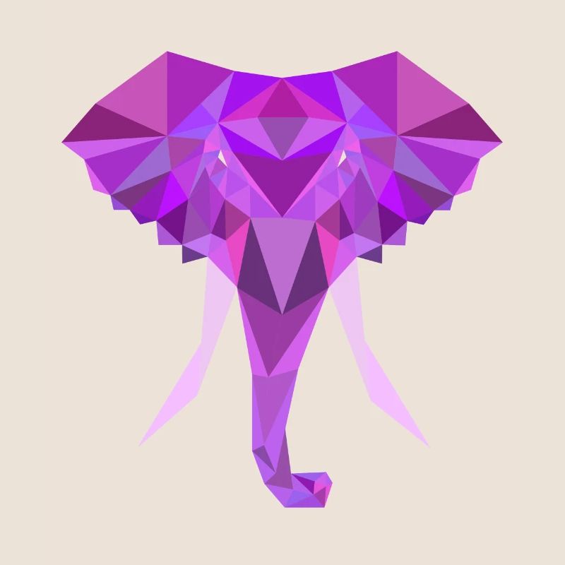Elefant Low Poly Polygon