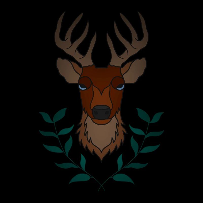 Rothirsch Geweih mit Hirschgeweih