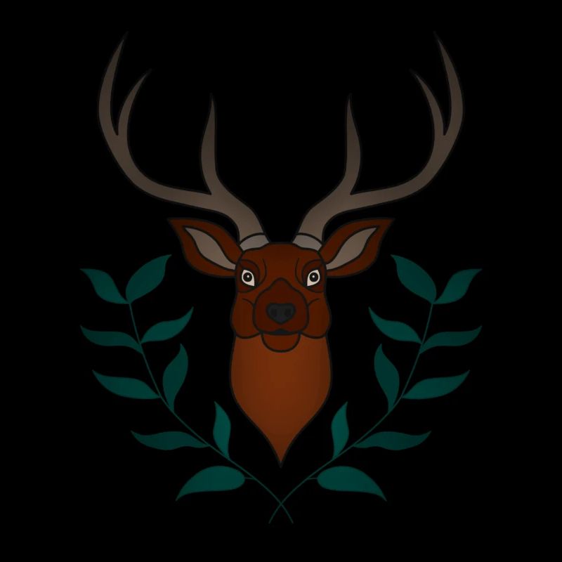 Rothirsch Geweih mit Hirschgeweih