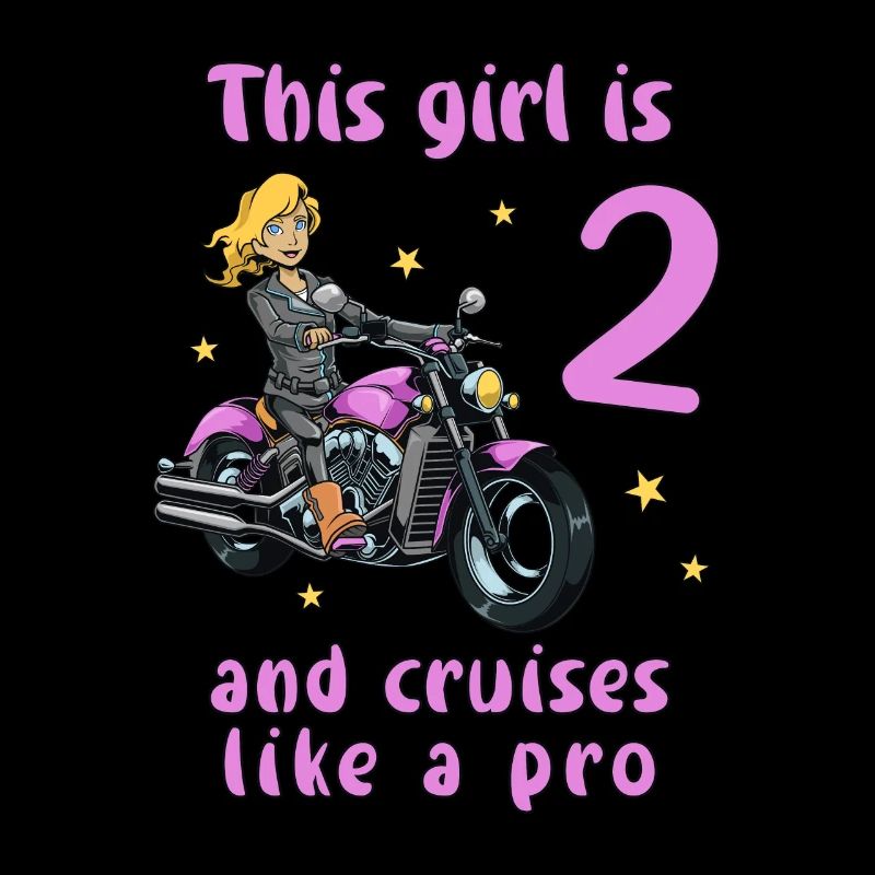 Geburtstagsshirt Motorrad - 2 Geburtstag Mädchen