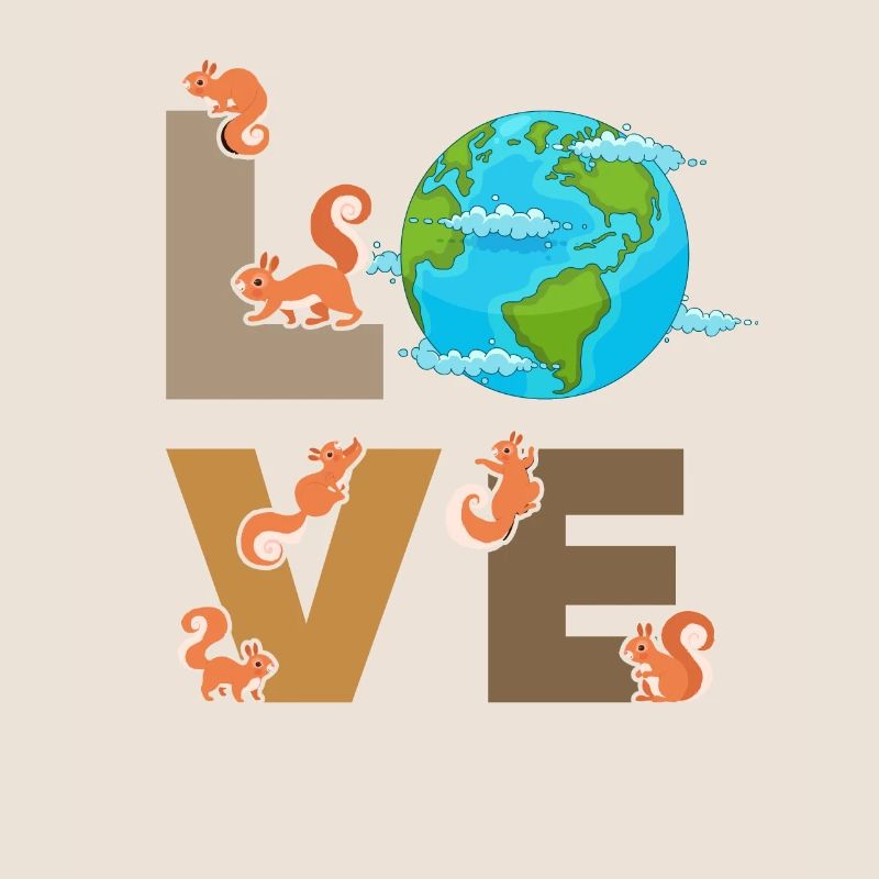 Eichhörnchen Love Squirrel Süße Eichhörnchen