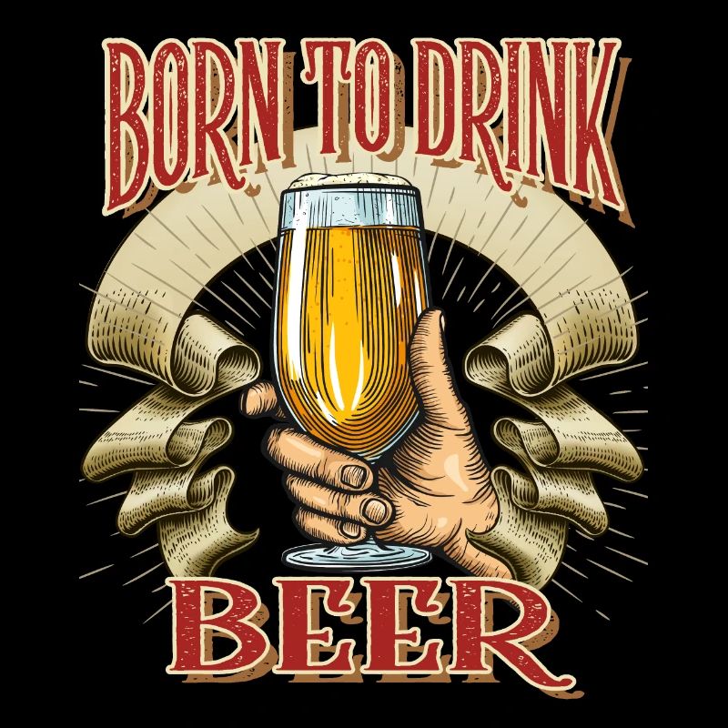 Lustiger Bierspruch, Biertrinker, Bierglas, Spruch