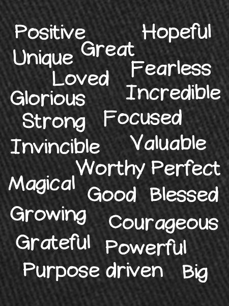 positive affirmations words