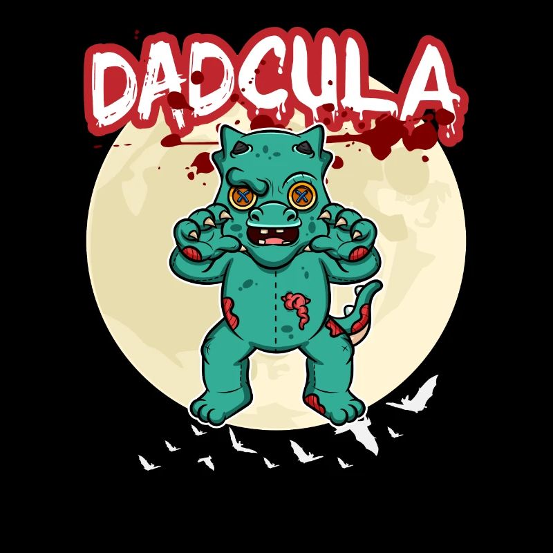 Dadcula Dracula Vampire Dad Funny Halloween Party
